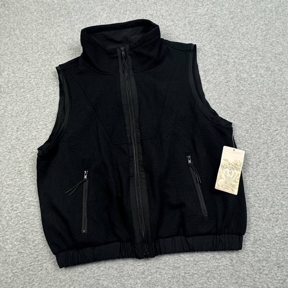 Sage Collective Lined Thermal Vest Womens Large Pockets Activewear Sporty Casual